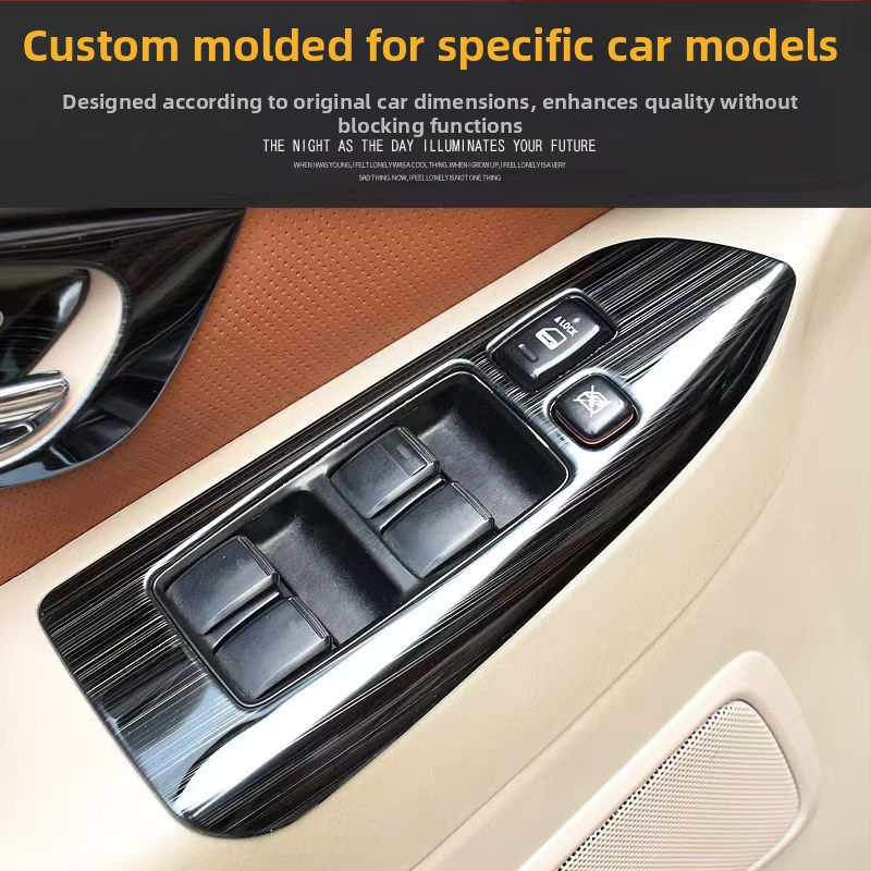 Iekšējais durvju roktura panelis – nerūsējošais tērauds; skrāpējumu un nodiluma izturīgs; pozīcija: logu slēdžu panelis; saderīgs ar Toyota Prado LC120; zīmols Sphoree