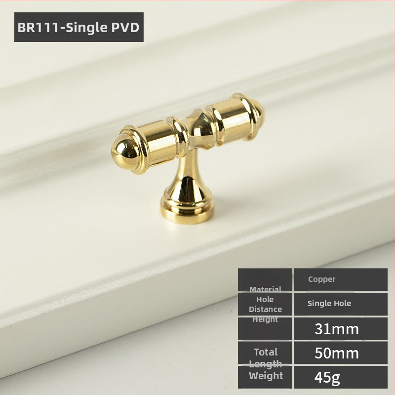 Beiming 111 meď elektroplatovaná rukoväť na šatník a skrinku