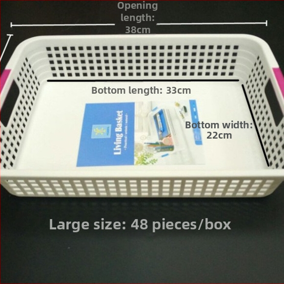 Obdĺžnikový plastový úložný kôš, model 3544, balenie 48 ks