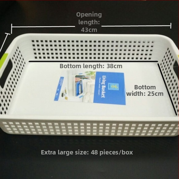 Obdĺžnikový plastový úložný kôš, model 3544, balenie 48 ks