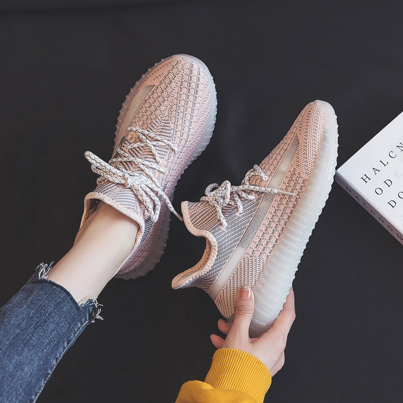 Női légáteresztő hálós balerina cipő ütéscsillapító TPR talppal, fűzővel záródó, 0–1 cm magasságú sarok, őszi mindennapi cipő