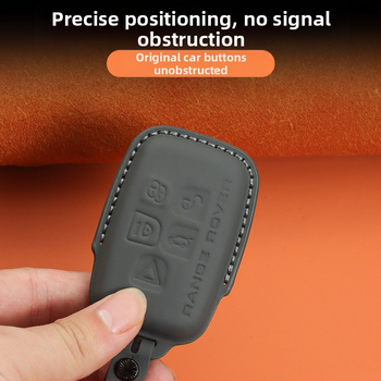 Land Roverhez való bőr kulcstartó – első réteg marhabőr, etnikai stílus, csattal