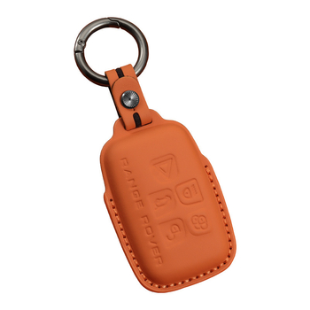 Land Roverhez való bőr kulcstartó – első réteg marhabőr, etnikai stílus, csattal