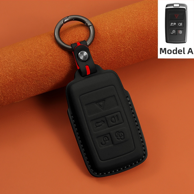 Land Roverhez való bőr kulcstartó – első réteg marhabőr, etnikai stílus, csattal