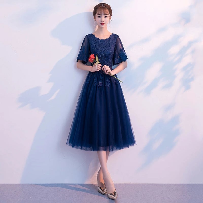 Rochie de seară lungă pentru femei, croială slim, talie înaltă, mâneci semi-lungi, din poliester.