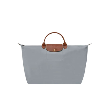 Geantă de călătorie din piele naturală, căptușită cu nailon, culoare solidă, unisex, foarte ușoară