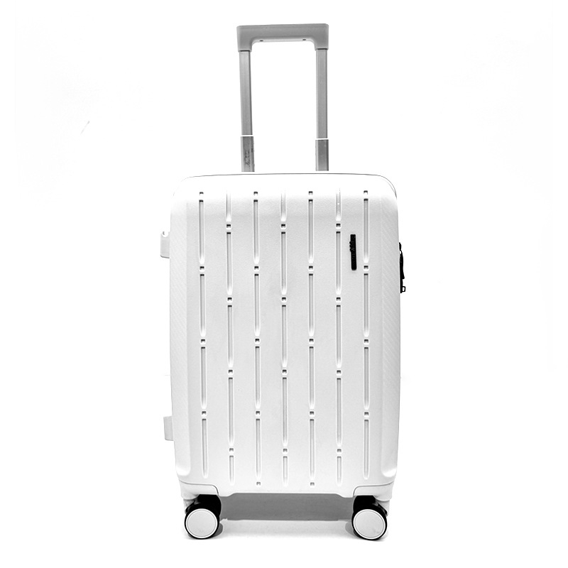 Set bagaje PP cu carcasă rigidă, capacitate 56–75 L, patru bucăți, roți universale, mâner telescopic, încuietoare încorporată