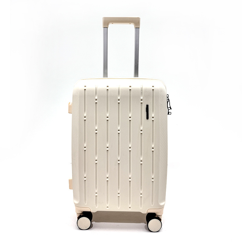 Set bagaje PP cu carcasă rigidă, capacitate 56–75 L, patru bucăți, roți universale, mâner telescopic, încuietoare încorporată