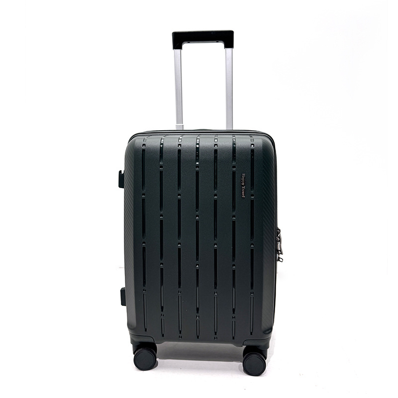 Set bagaje PP cu carcasă rigidă, capacitate 56–75 L, patru bucăți, roți universale, mâner telescopic, încuietoare încorporată