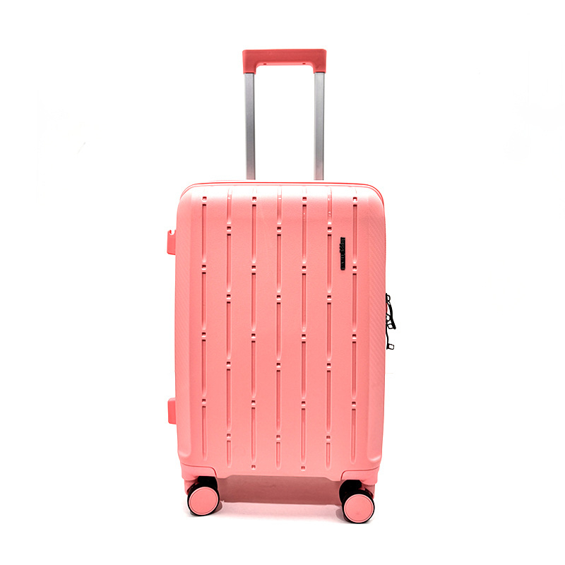 Set bagaje PP cu carcasă rigidă, capacitate 56–75 L, patru bucăți, roți universale, mâner telescopic, încuietoare încorporată