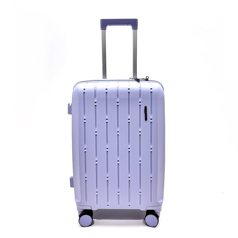 Set bagaje PP cu carcasă rigidă, capacitate 56–75 L, patru bucăți, roți universale, mâner telescopic, încuietoare încorporată