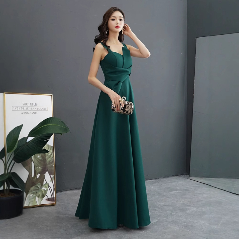 Rochie de seară pentru femei, lungă, siluetă prințesă, talie la nivel mediu, mâneci trei sferturi, material poliester