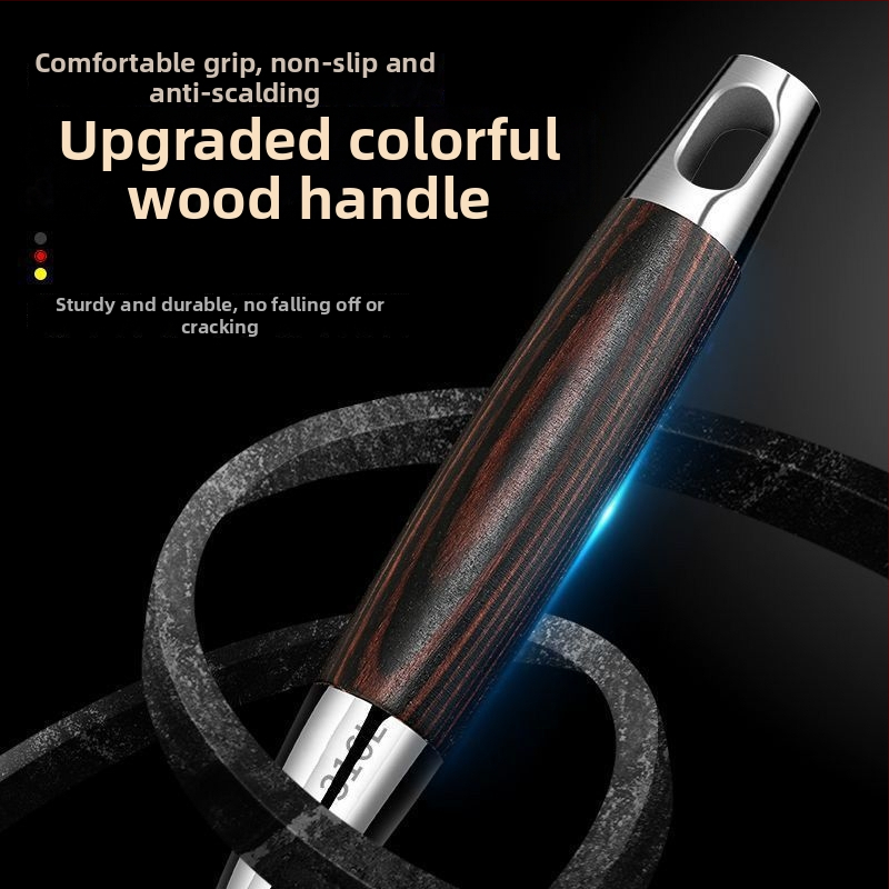 Set lyžíc a špachtľe z nerezovej ocele s drevenými rukoväťami – teplotne odolný, protišmykový, odolný, viacúčelový, s možnosťou personalizácie