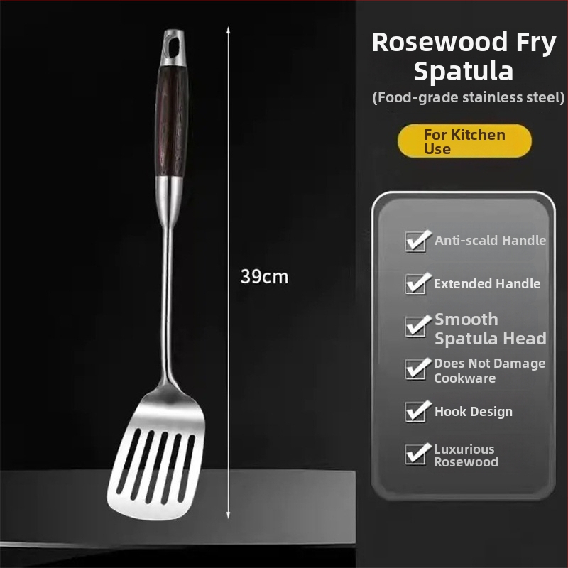 Set lyžíc a špachtľe z nerezovej ocele s drevenými rukoväťami – teplotne odolný, protišmykový, odolný, viacúčelový, s možnosťou personalizácie