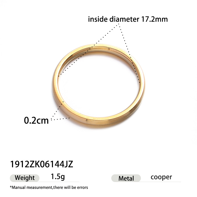 Bakreni prsten s elektroplatiranjem, geometrijski oblik, unisex retro stil, uvijene linije i dizajn