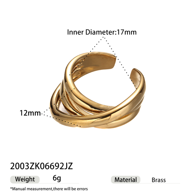 Bakreni prsten s elektroplatiranjem, geometrijski oblik, unisex retro stil, uvijene linije i dizajn