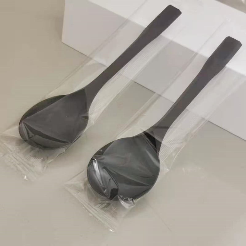 Linguri de plastic de unică folosință, ambalate individual, design îngroșat, material PP, pentru takeout și deserturi