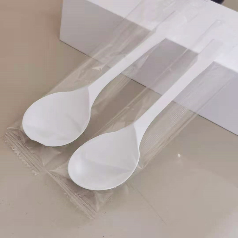 Linguri de plastic de unică folosință, ambalate individual, design îngroșat, material PP, pentru takeout și deserturi