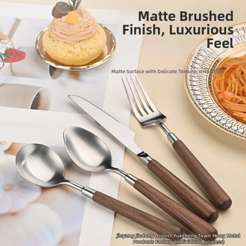 Kés, villa, kanál készlet 304 rozsdamentes acélból, tükrös felület, kézzel készített, retro fényű stílus