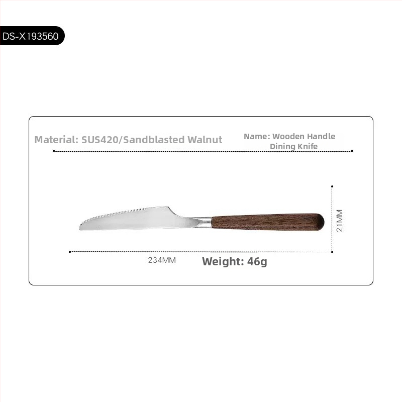 Kés, villa, kanál készlet 304 rozsdamentes acélból, tükrös felület, kézzel készített, retro fényű stílus