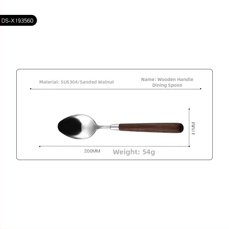 Kés, villa, kanál készlet 304 rozsdamentes acélból, tükrös felület, kézzel készített, retro fényű stílus