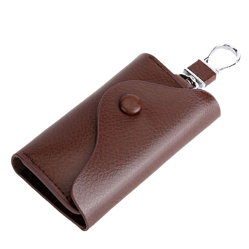 Unisex θήκη κλειδιών με εξωτερικό PU, επένδυση από δέρμα αγελάδας, αδιάβροχη, αντικλοπή, επεκτειόμενη χωρητικότητα, επιχειρηματικό στυλ