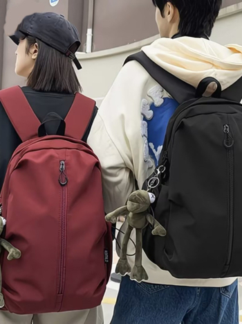 Unisex ruksak od najlona s naramenicama s zračnim jastukom, vodootporan, kompatibilan s 16-inčnim laptopom, gradski minimalistički dizajn za učenike
