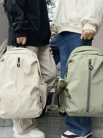 Unisex ruksak od najlona s naramenicama s zračnim jastukom, vodootporan, kompatibilan s 16-inčnim laptopom, gradski minimalistički dizajn za učenike