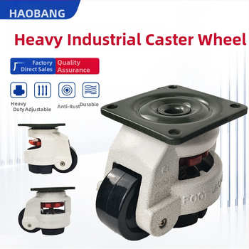 Βιομηχανικός βαρέως τύπου περιστρεφόμενος κάστερ GD40F με ρυθμιζόμενη βάση πλάκας