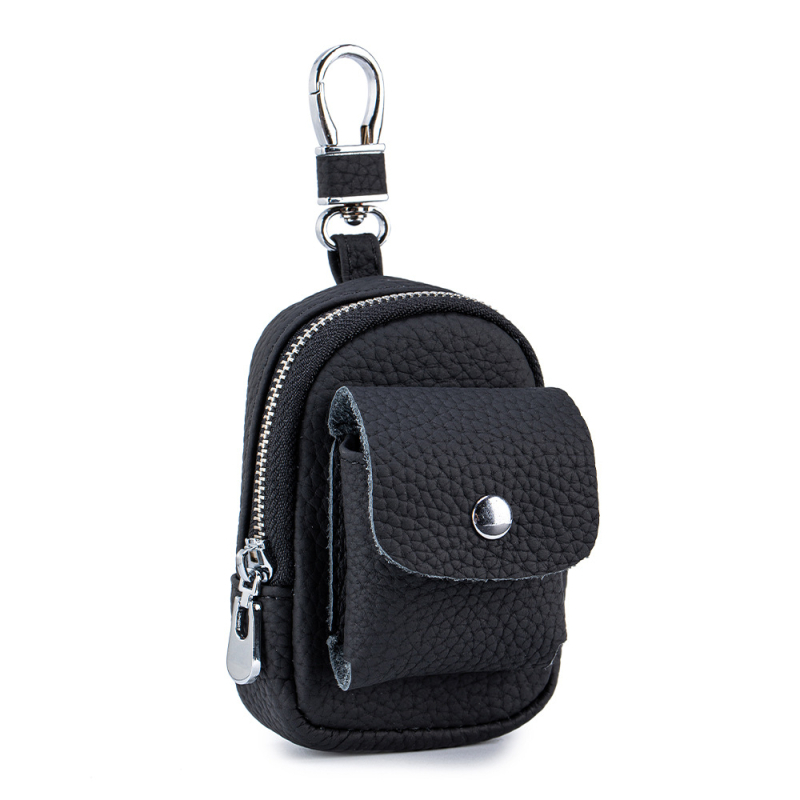 Μίνι τσαντάκι μέσης από γνήσιο δέρμα για κλειδιά και αξεσουάρ — μονόχρωμο σχέδιο, αστικός μινιμαλισμός, επένδυση από γνήσιο δέρμα, κυκλοφορία φθινοπωρινή 2025