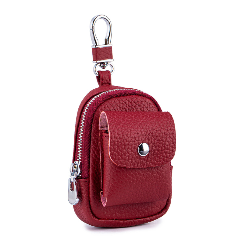 Μίνι τσαντάκι μέσης από γνήσιο δέρμα για κλειδιά και αξεσουάρ — μονόχρωμο σχέδιο, αστικός μινιμαλισμός, επένδυση από γνήσιο δέρμα, κυκλοφορία φθινοπωρινή 2025