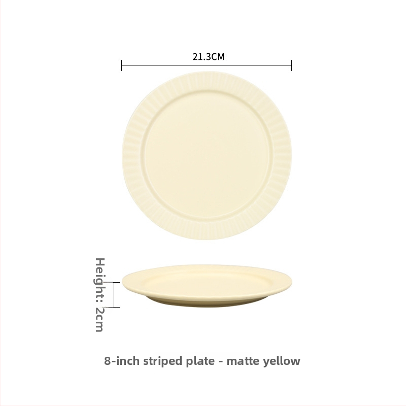 Sada misiek a tanierov z porcelánu, kruhový tvar, jednofarebný dizajn, vhodný do mikrovlnky, Tide Porcelain Makers