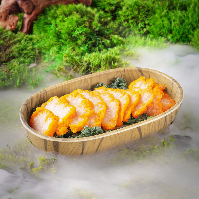 Oval mély tál melaminból, nordic stílus, egyszínű felület alul-glazúros befejezéssel, logó nyomtatás és testreszabás elérhető, szállodai és étkezési felhasználásra, nem mikrohullámú sütőben használható