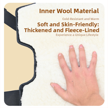 Дълги надколенни протектори за колоездене и мотоциклети, кожа и вълна, ветроустойчиви и студоустойчиви