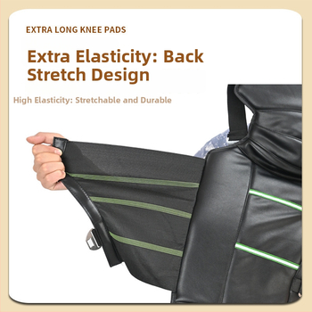 Дълги надколенни протектори за колоездене и мотоциклети, кожа и вълна, ветроустойчиви и студоустойчиви