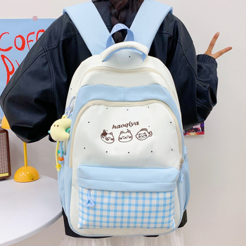 Hátizsák nylonból, zseb laptophoz, zseb telefonhoz, vízálló, lopás elleni védelem