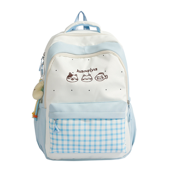 Hátizsák nylonból, zseb laptophoz, zseb telefonhoz, vízálló, lopás elleni védelem