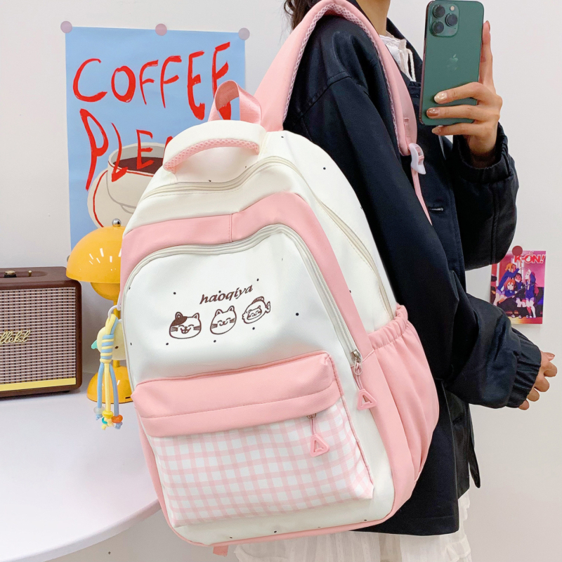 Hátizsák nylonból, zseb laptophoz, zseb telefonhoz, vízálló, lopás elleni védelem