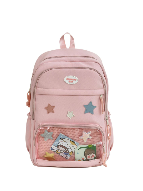 Rucsac pentru elevi, stil Harajuku, 36–55L, poliester, curele de umăr curvate