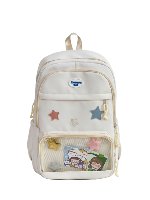 Rucsac pentru elevi, stil Harajuku, 36–55L, poliester, curele de umăr curvate