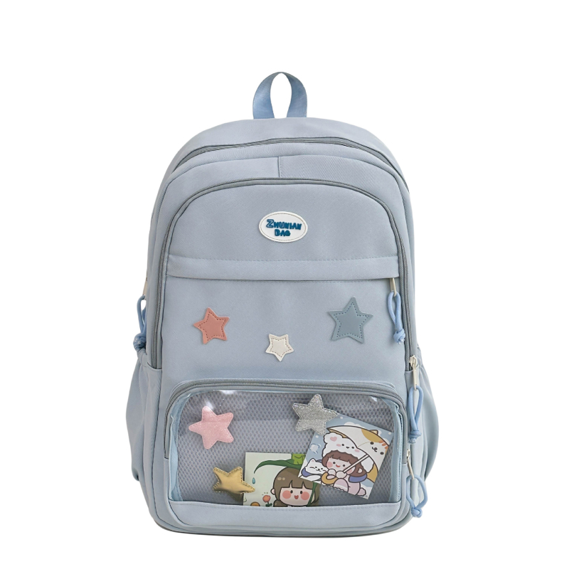 Rucsac pentru elevi, stil Harajuku, 36–55L, poliester, curele de umăr curvate