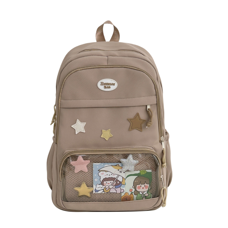 Rucsac pentru elevi, stil Harajuku, 36–55L, poliester, curele de umăr curvate