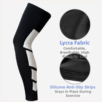 Защитни ленти за долната част на крака за баскетбол и футбол — удължени, слънцезащита, еластични с Лайкра и бързо изсъхване