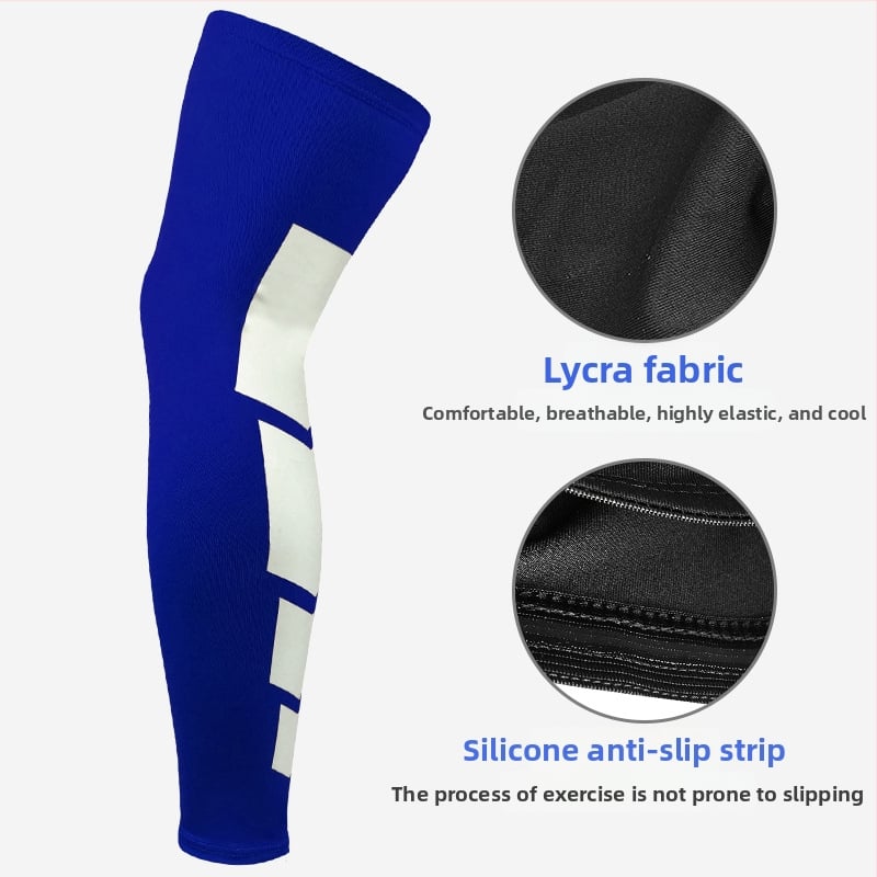 Защитни ленти за долната част на крака за баскетбол и футбол — удължени, слънцезащита, еластични с Лайкра и бързо изсъхване