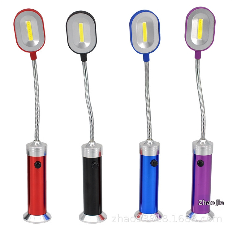 Núdzové pracovné svetlo s 9-LED COB, ručné napájanie, magnetická základňa, hliníkové telo