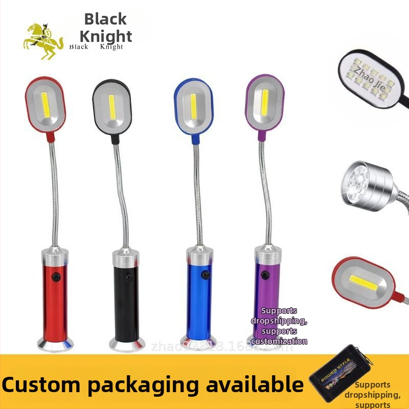 Núdzové pracovné svetlo s 9-LED COB, ručné napájanie, magnetická základňa, hliníkové telo