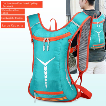 Nothing Rucsac pentru bicicletă montană – nylon impermeabil, respirabil, rezistent la uzură, bretele curbate, model geometric