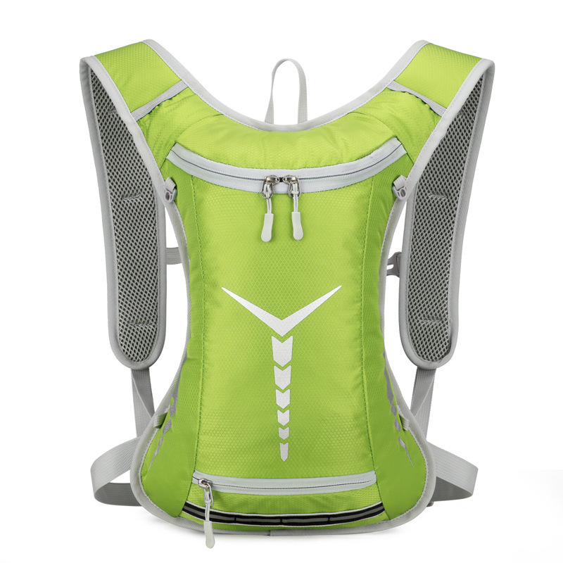 Nothing Rucsac pentru bicicletă montană – nylon impermeabil, respirabil, rezistent la uzură, bretele curbate, model geometric