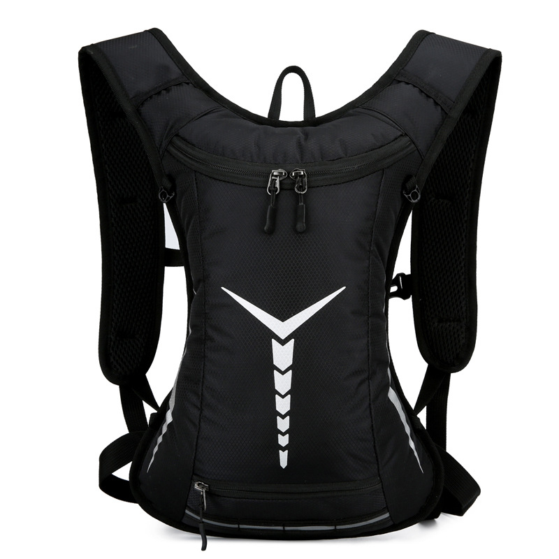 Nothing Rucsac pentru bicicletă montană – nylon impermeabil, respirabil, rezistent la uzură, bretele curbate, model geometric