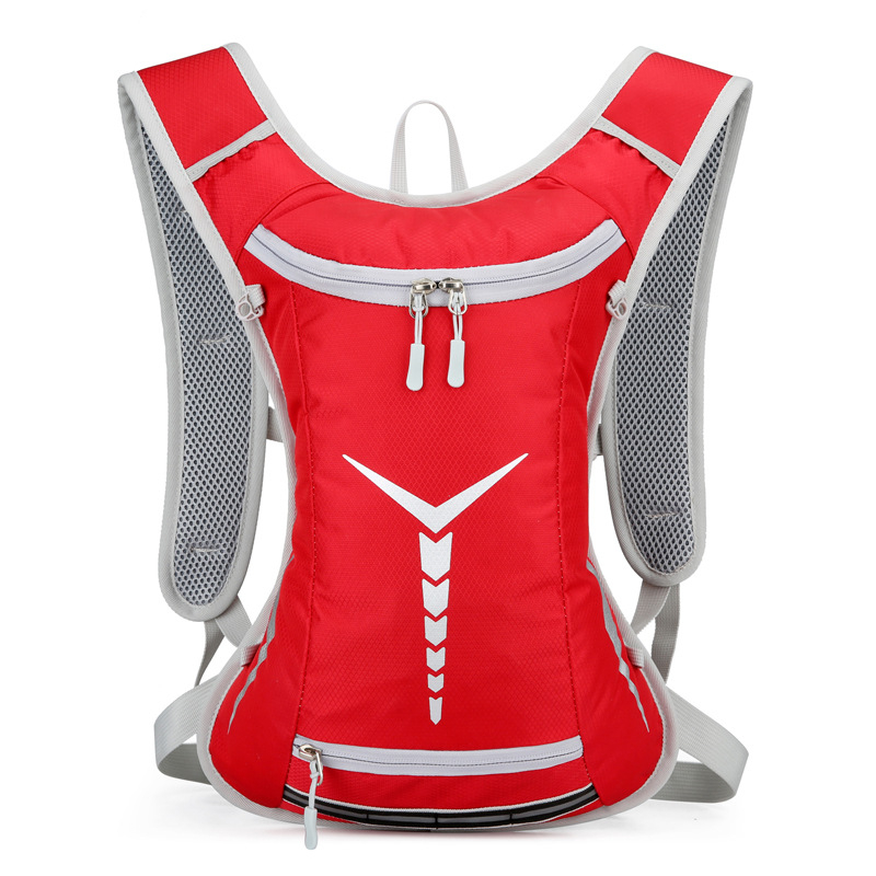 Nothing Rucsac pentru bicicletă montană – nylon impermeabil, respirabil, rezistent la uzură, bretele curbate, model geometric